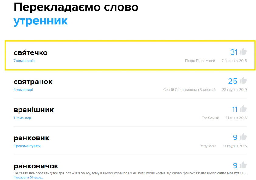 Варіантів вистачає: як українською перекласти ''утренник'', ''бред'' і ''транжира''