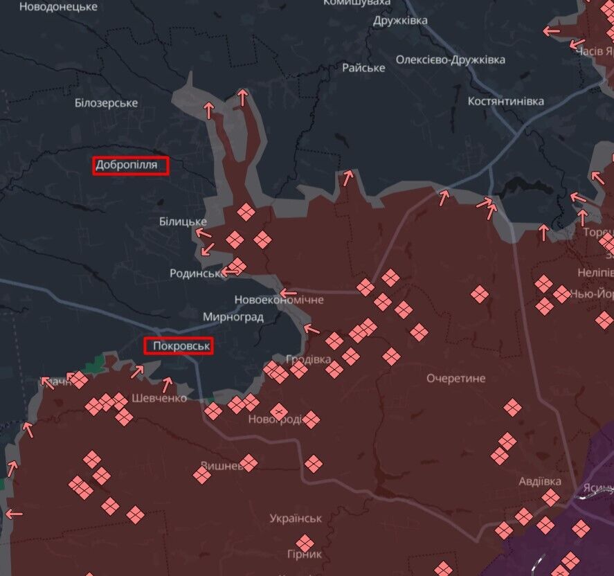 Покровск и Доброполье бои