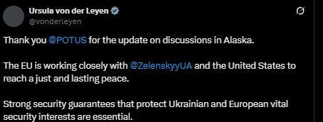 Від "проблиску надії" до "Трамп не отримав нічого": реакція європейських лідерів на результати саміту на Алясці