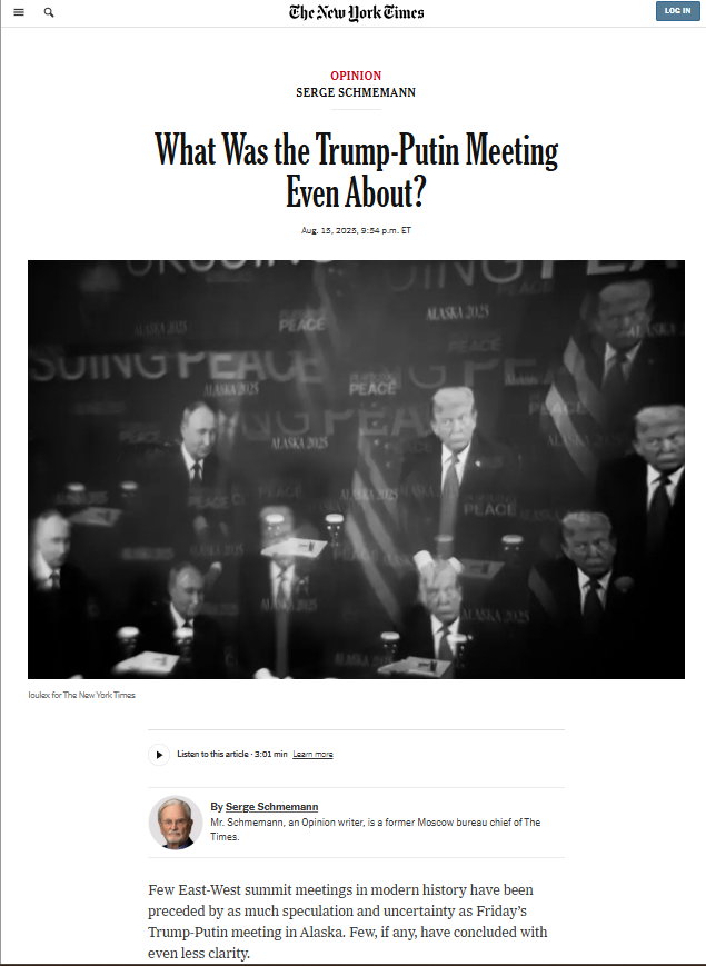"Путину удалось выиграть время для войны": как американские СМИ отреагировали на результаты саммита на Аляске