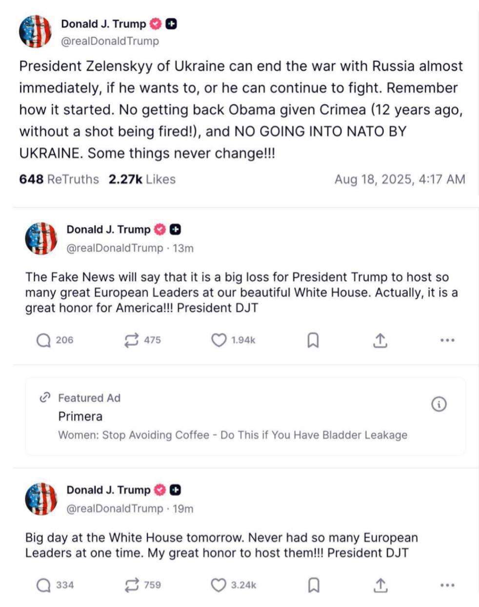 "Україна не залишиться без підтримки": як пройшла зустріч Зеленського, Трампа та лідерів ЄС у Вашингтоні. Фото і відео