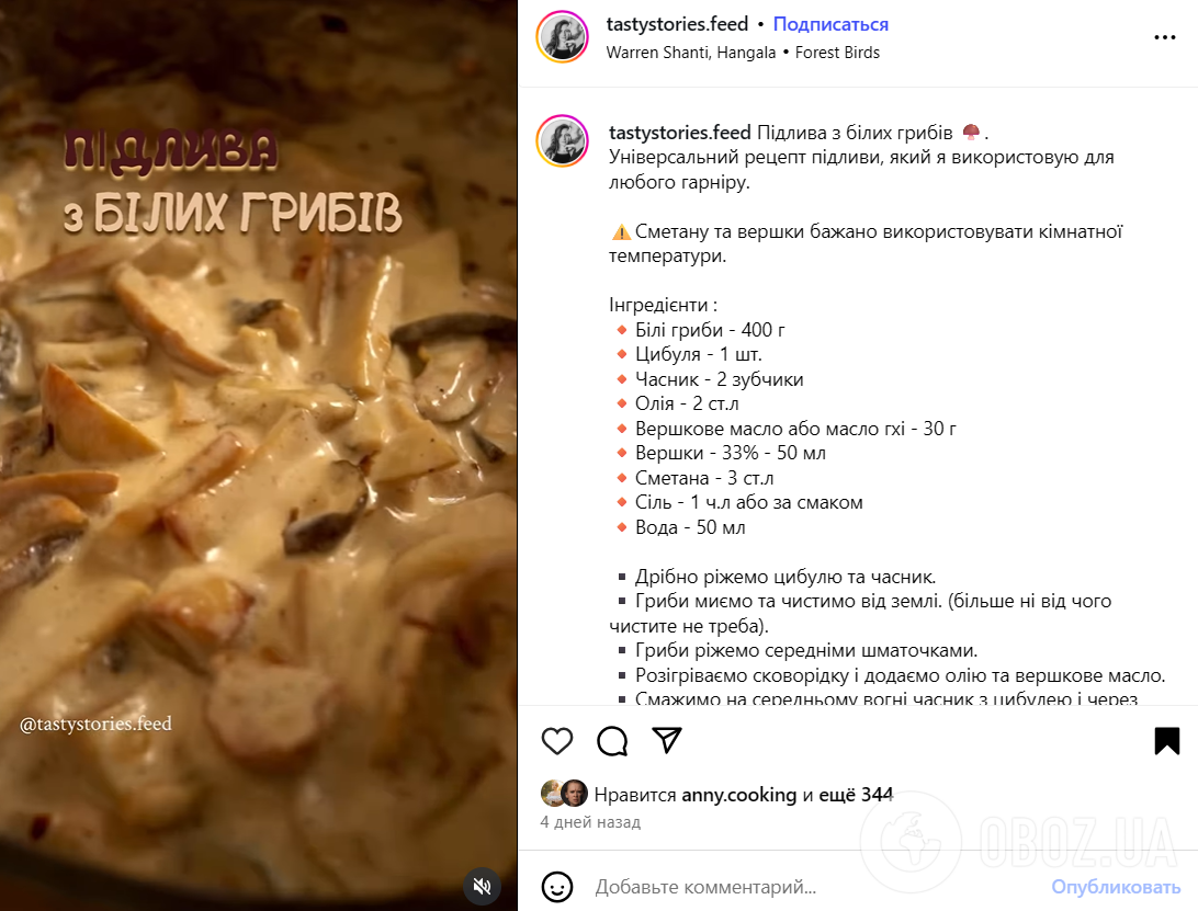Как приготовить вкусную подливку из белых грибов: простой рецепт