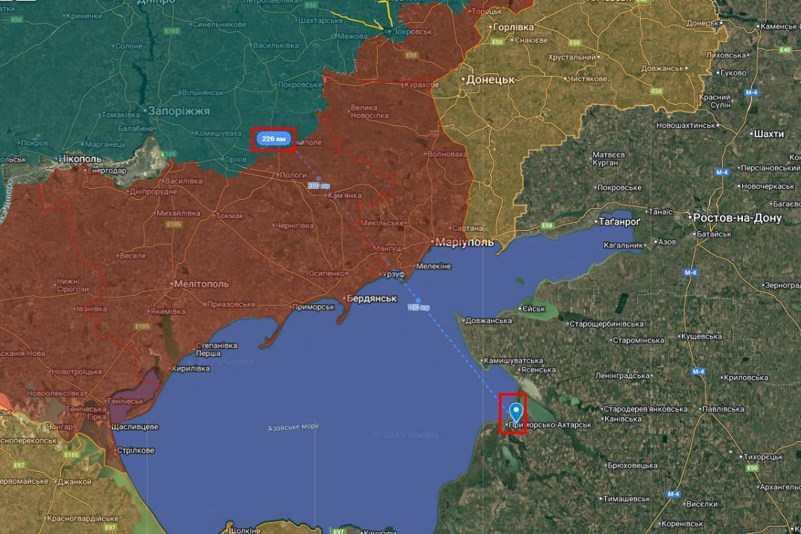 У Приморсько-Ахтарську після нічної атаки пожежа в районі аеродрому: звідти запускають БПЛА по Україні