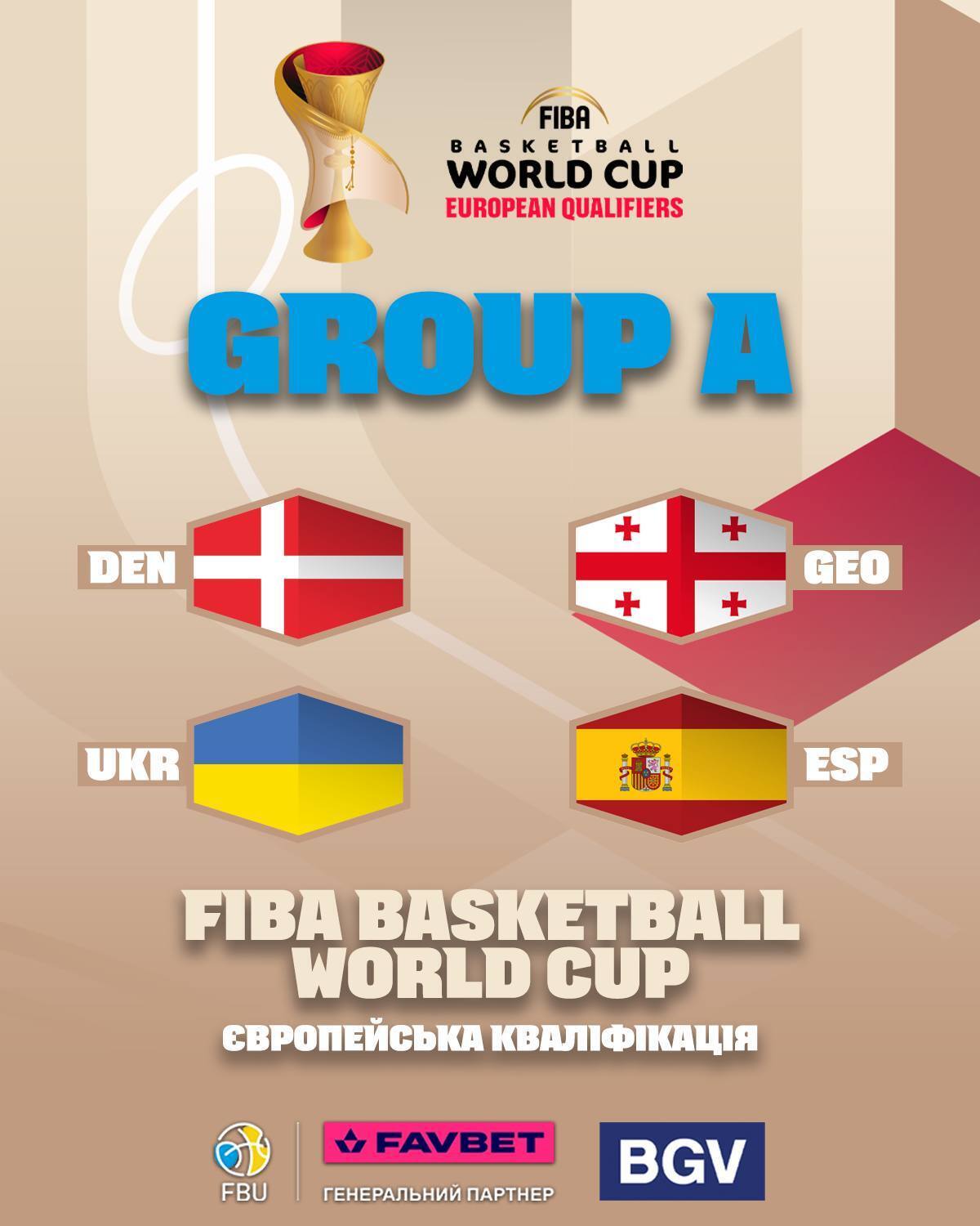 Сборная Украины по баскетболу узнала соперников в европейской квалификации к ЧМ-2027