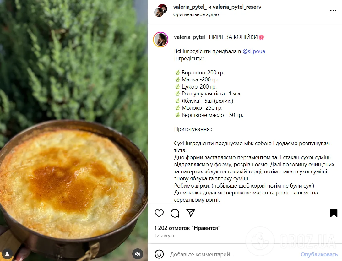Пирог с натертыми яблоками: как быстро приготовить десерт за копейки