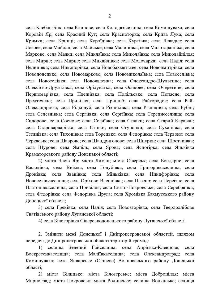 У Раді пропонують змінити адмінкордони Харківської, Донецької, Дніпропетровської та Луганської областей: про що йдеться