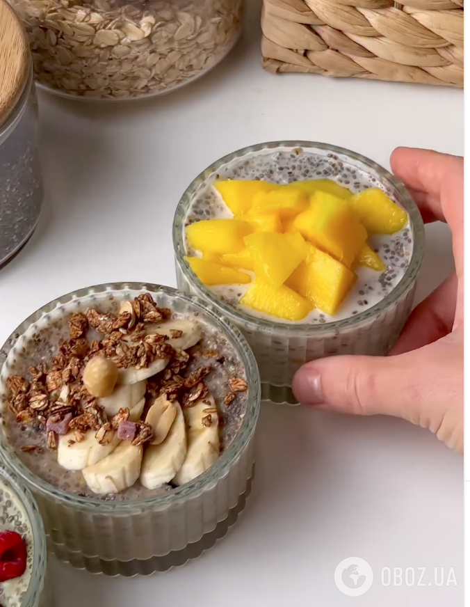 Легкий десерт из чиа