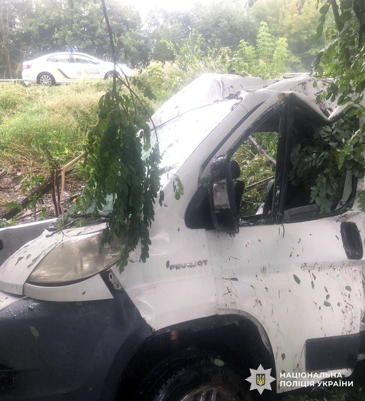 На Житомирщине микроавтобус столкнулся с легковушкой и перевернулся: травмированы девять пассажиров. Фото