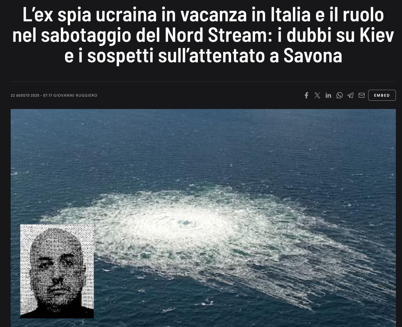 В Італії затримали українця, якого підозрюють у причетності до підриву "Північних потоків": що відомо