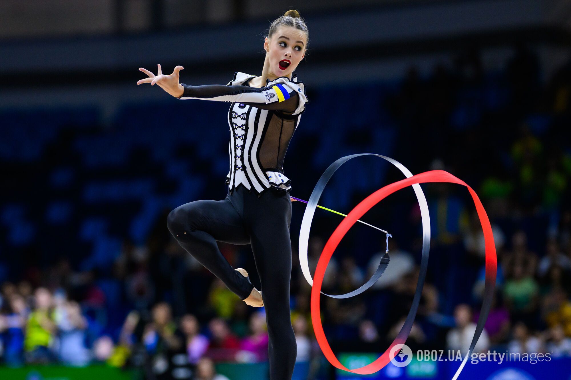 На камеру потрапило, що зробила Дерюгіна після помилки Онофрійчук на чемпіонаті світу з художньої гімнастики. Відео
