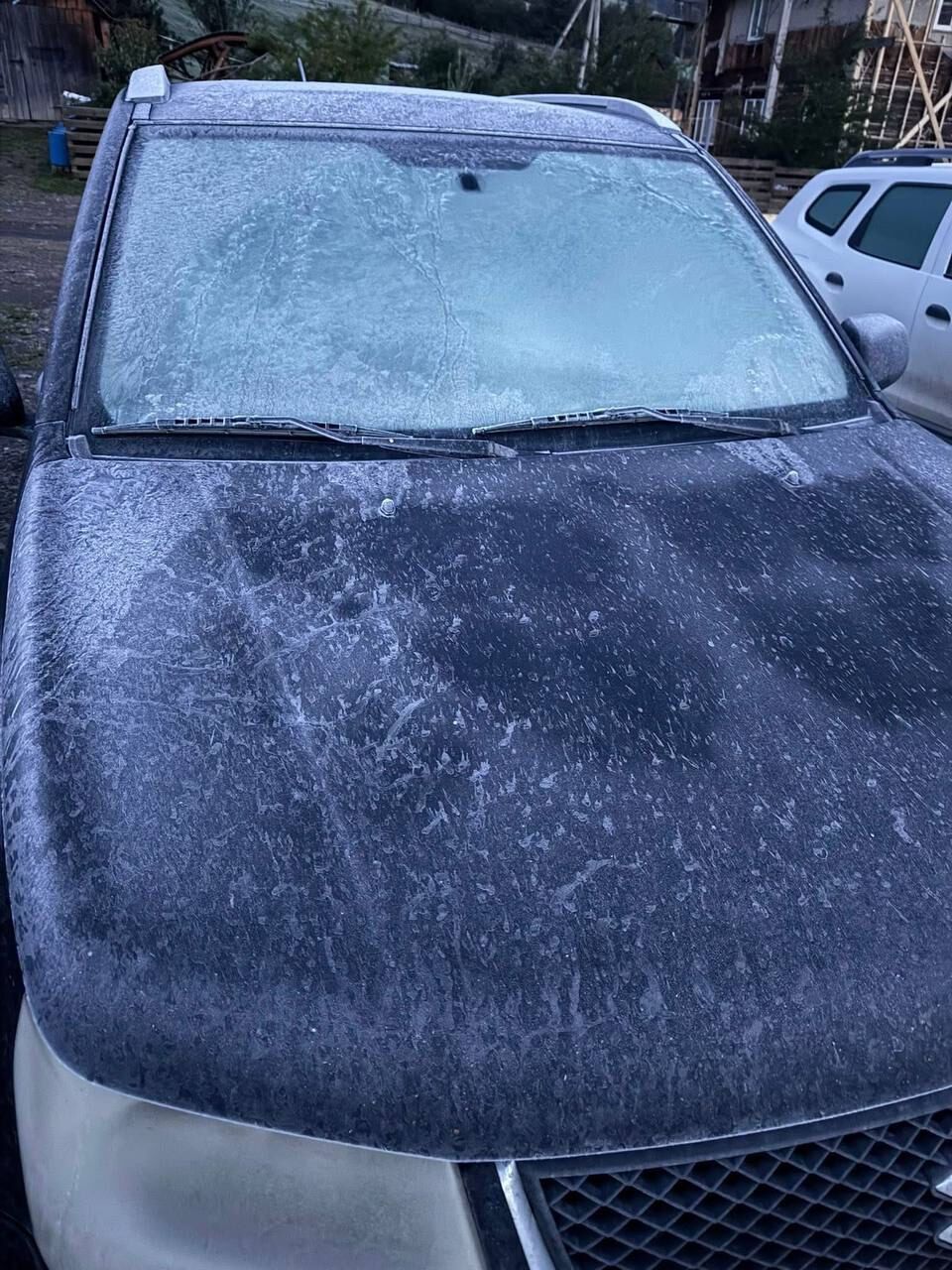 "Как-то немного рановато": в селе на Буковине зафиксировали 5 градусов мороза. Фото