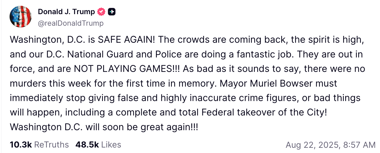 Трамп пригрозив ввести Нацгвардію в Балтимор: у чому причина