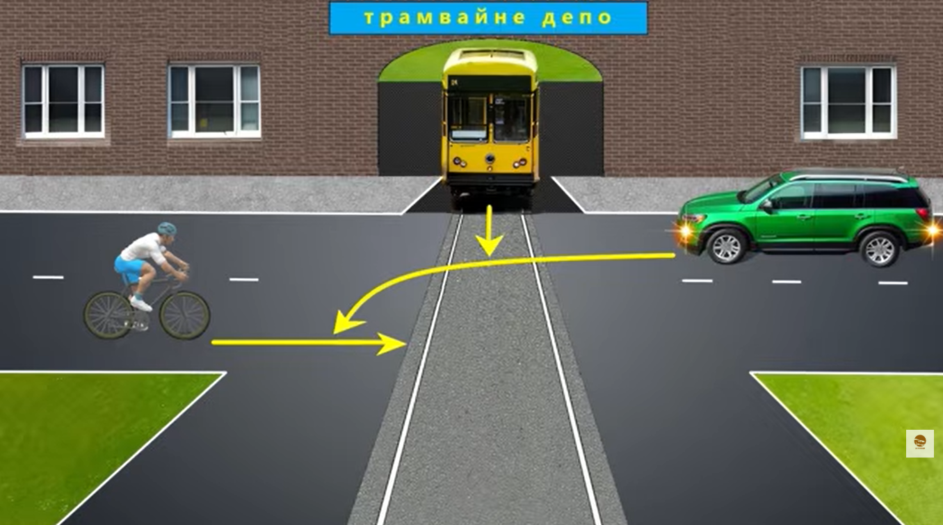 В якому порядку мають проїхати транспортні засоби? Тест із ПДР