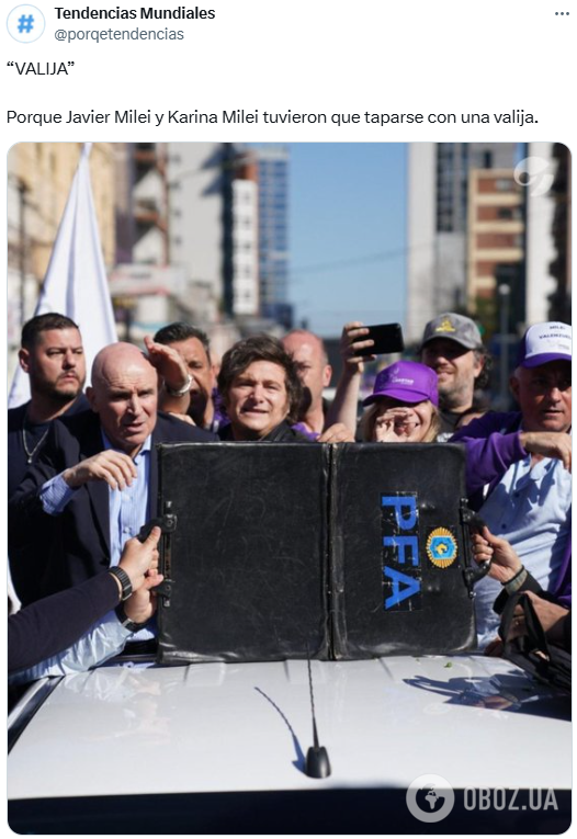 Авто президента Аргентини закидали камінням: лідера довелося евакуювати. Відео