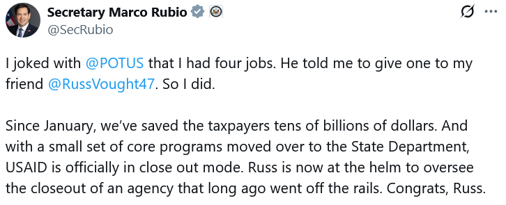 USAID офіційно припиняє роботу