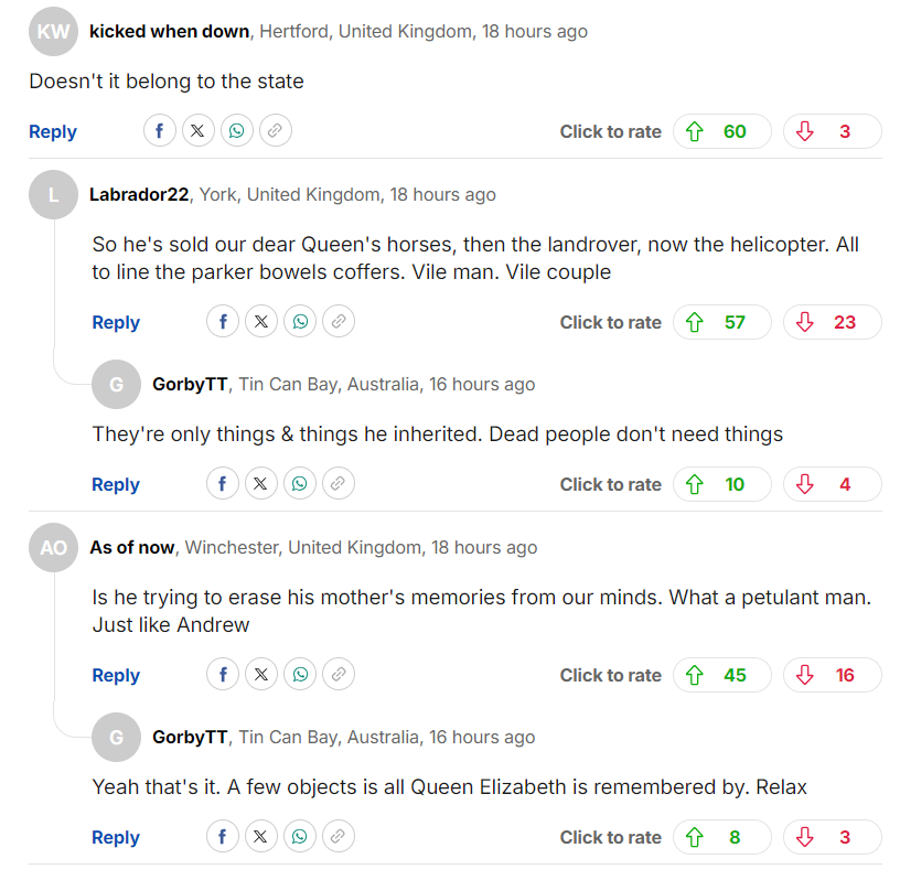 Чарльз III влаштував розпродаж речей Єлизавети II: британці присоромили короля