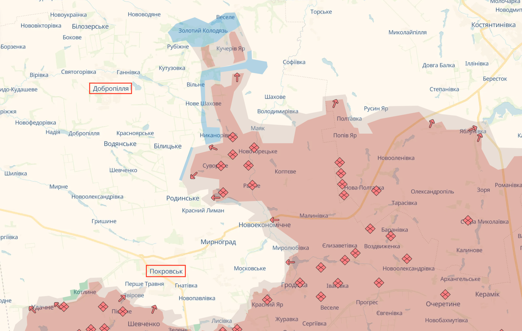 ЗСУ зачищають залишки російської піхоти під Добропіллям: деталі і карта