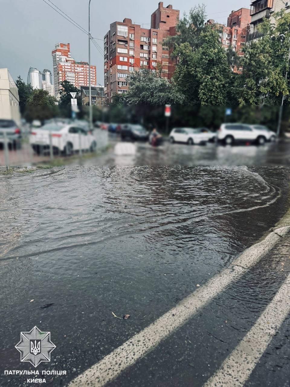 Київ накрила потужна гроза з градом: негода валила дерева, дороги перетворились на річки. Подробиці, фото та відео