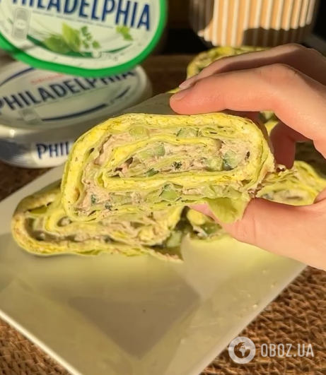 Смачний закусочний рулет з тунцем та сиром: знадобиться лаваш