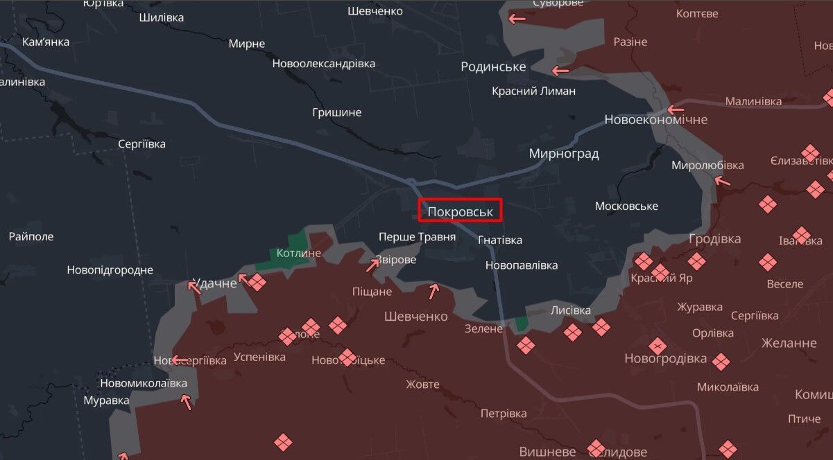 Покровськ карта війни