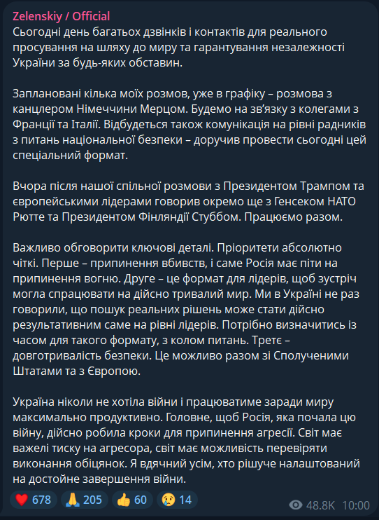 "Світ має важелі тиску на агресора": Зеленський анонсував важливі перемовини, які можуть наблизити мир в Україні