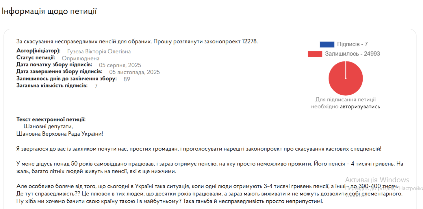 Скасування космічних спецпенсій забуксувало