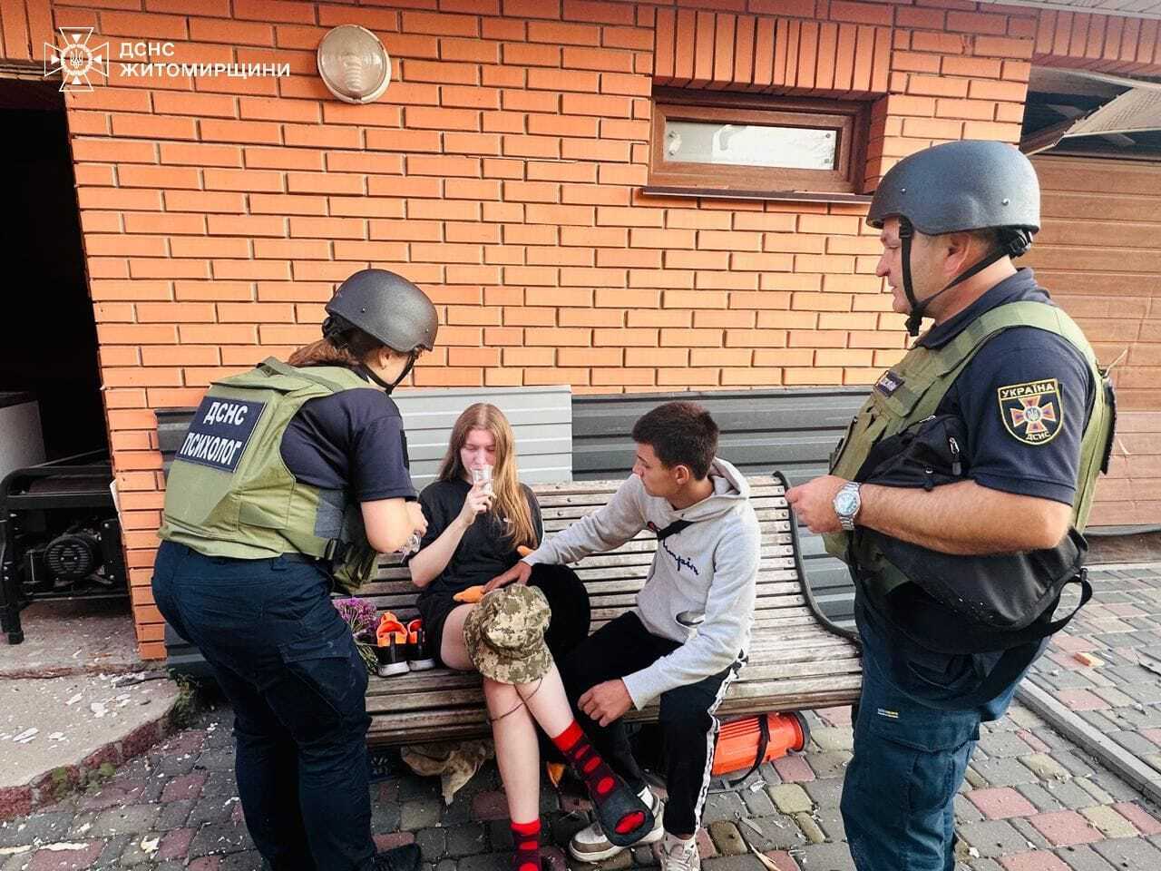 Оккупанты атаковали Житомирщину ракетами и дронами: есть жертва, повреждены гражданские предприятия и дома. Фото