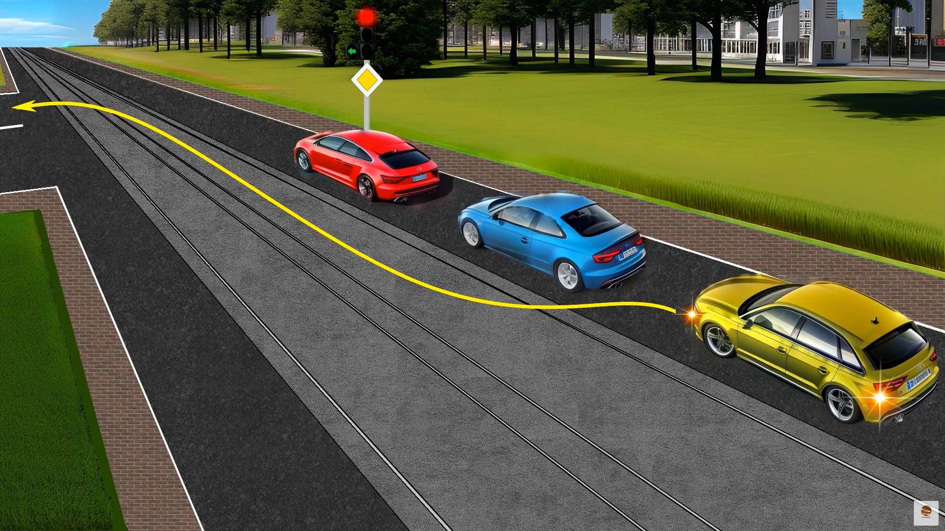 Можно ли так повернуть налево? Тест на знание ПДД