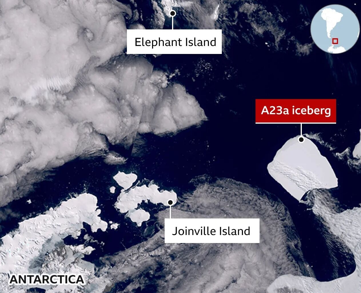 Вряд ли доживет до конца года: самый большой айсберг в мире раскалывается на куски