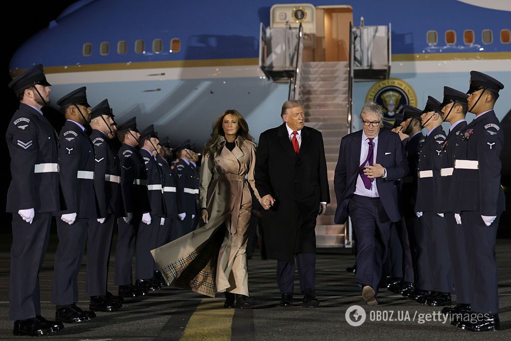 Трамп прибув з візитом до Британії, але не обійшлось без скандалу: до чого тут справа Епштейна. Фото і відео