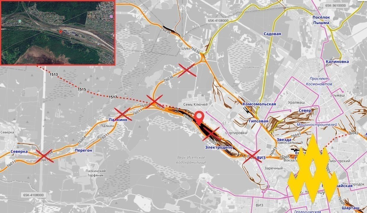 Агент "Атеш" устроил диверсию на железной дороге под Екатеринбургом: по ней перебрасывали боеприпасы и технику на фронт. Фото и видео