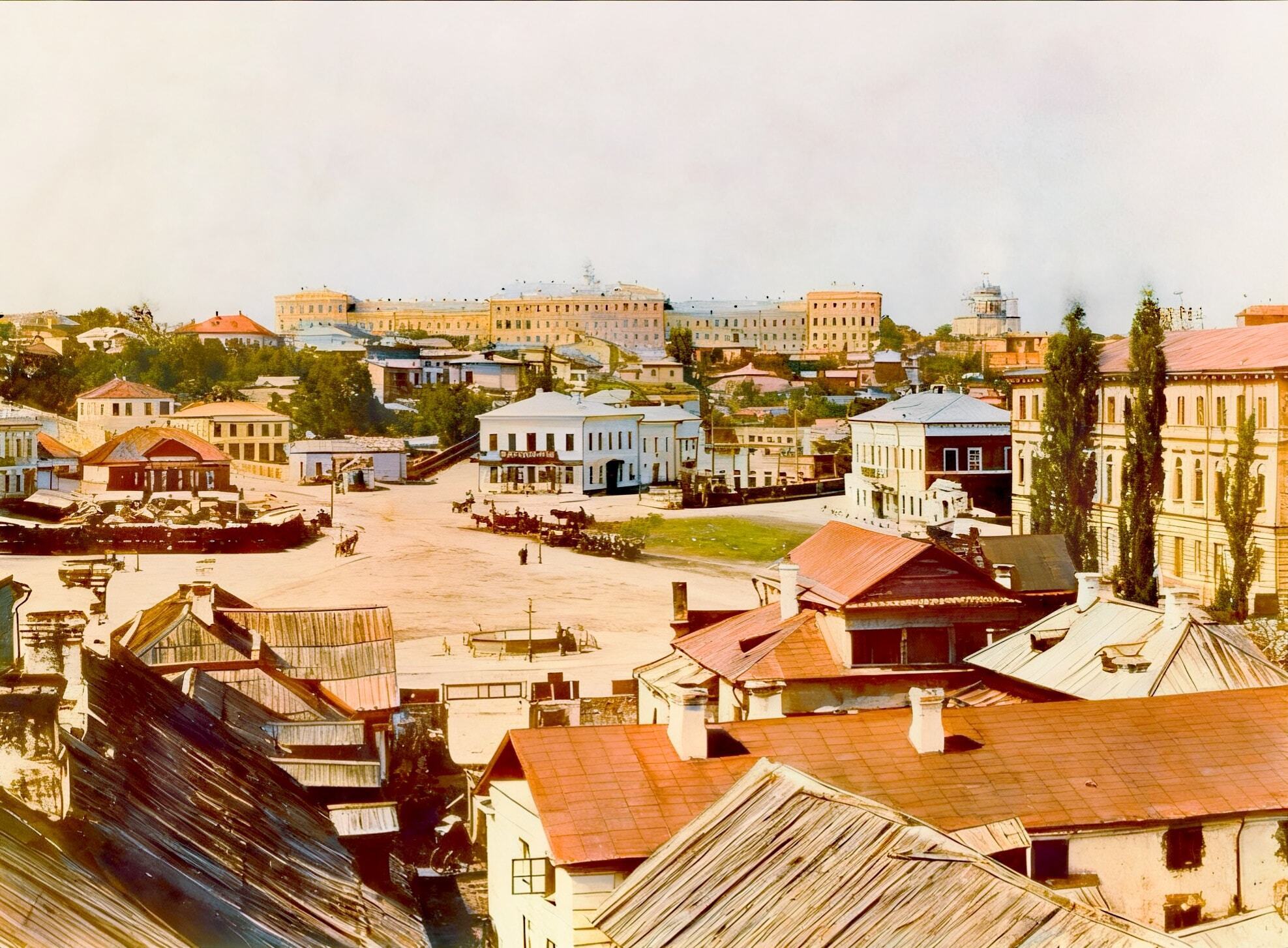 Узнаете? Как выглядела одна из самых известных площадей Киева в 1850-1870-х годах. Фото