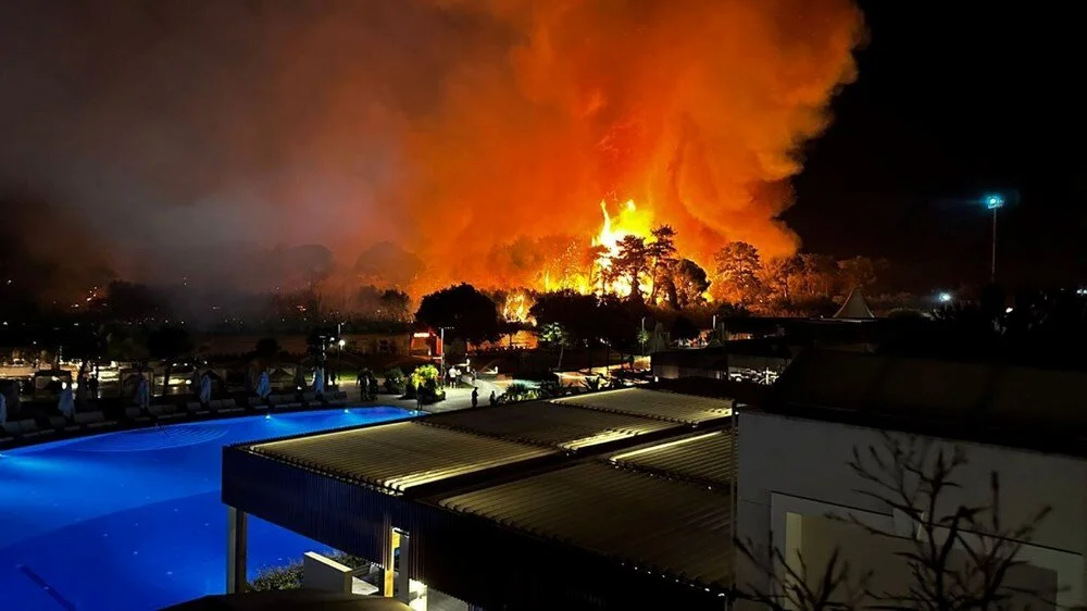 пожар, лесной пожар, Турция, новости Турции, лес горит,