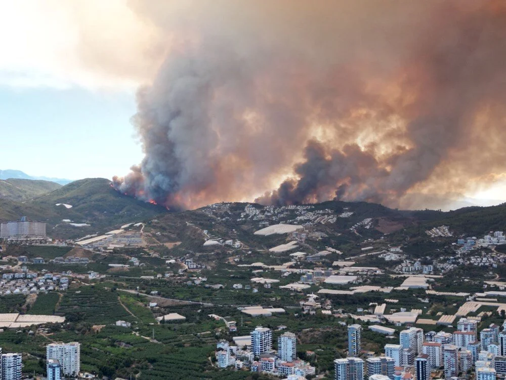 пожар, лесной пожар, Турция, новости Турции, лес горит,