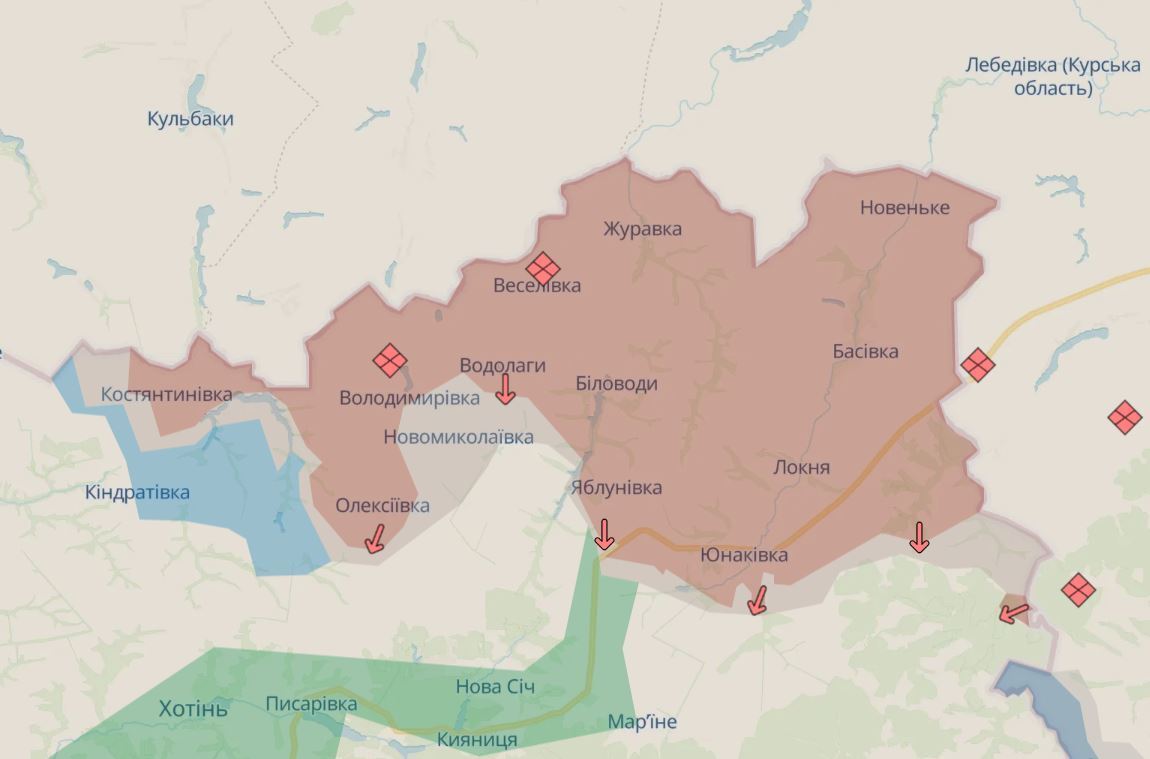 "Под нытье российских админов": ВСУ установили флаги Украины в Алексеевке на Сумщине. Видео