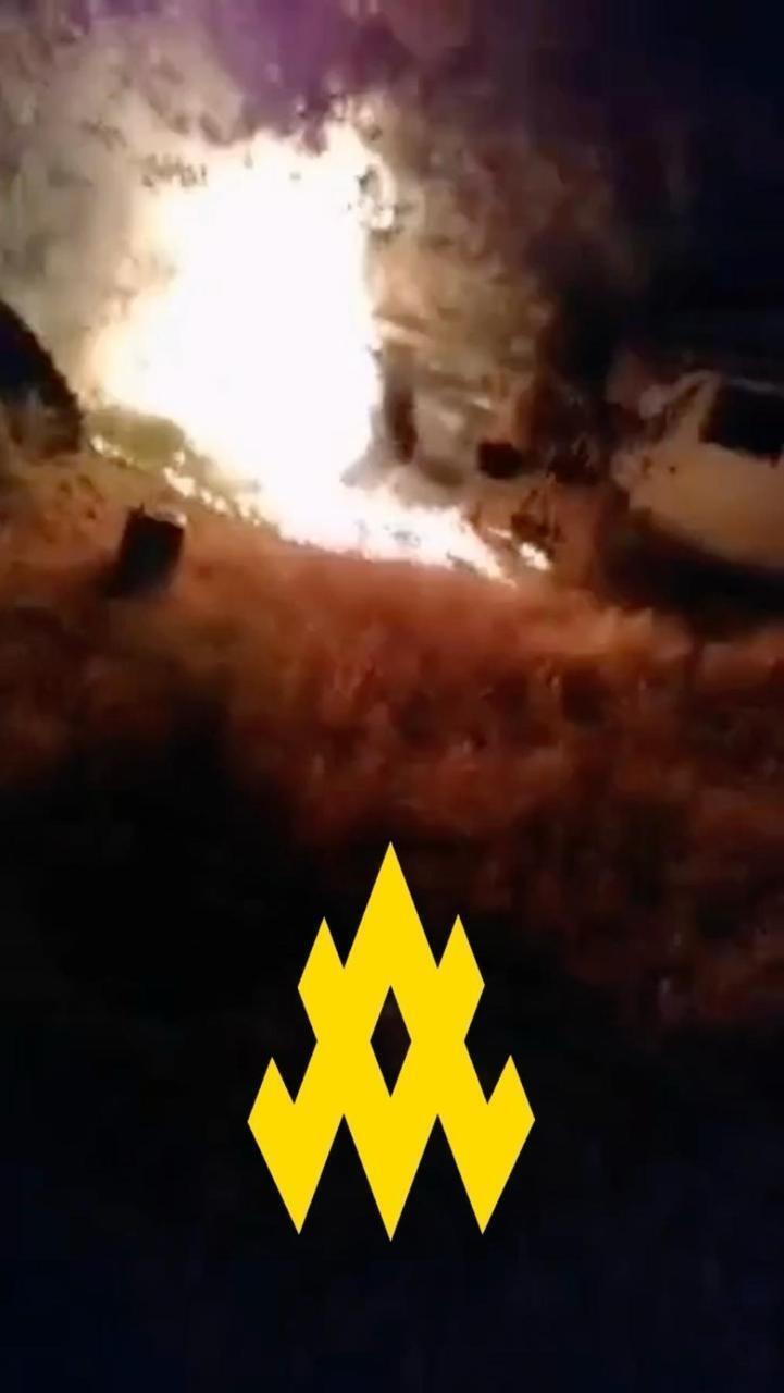 "Дерзкая операция": агент "Атеш" сжег две единицы военной техники оккупантов в районе Бердянска. Фото и видео