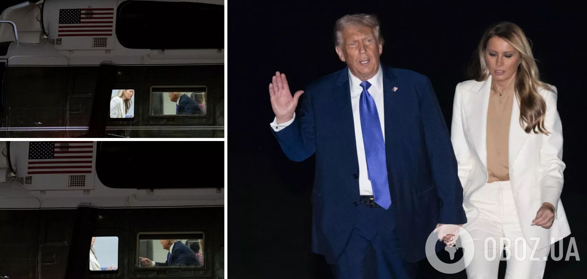 Трамп махав пальцем, Меланія хитала головою: мережу розбурхали кадри емоційної розмови президентського подружжя США
