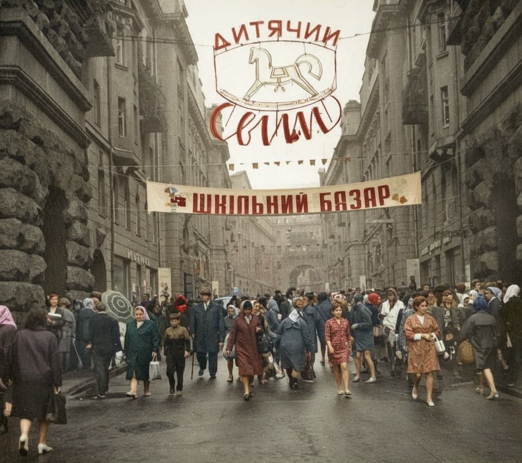 Шкільний базар замість VIP-магазинів: який вигляд у 1970-х мала найдорожча вулиця Києва. Фото