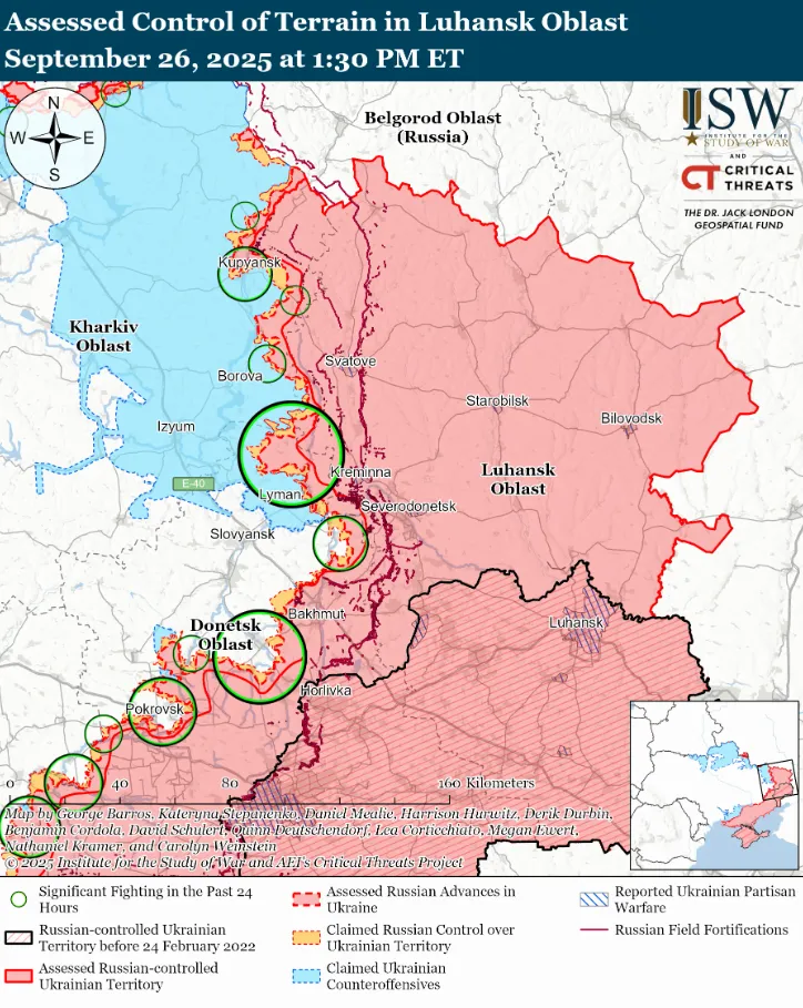 ЗСУ просунулися на напрямку Костянтинівка-Дружківка, ворог пішов вперед під Покровськом: карти ISW
