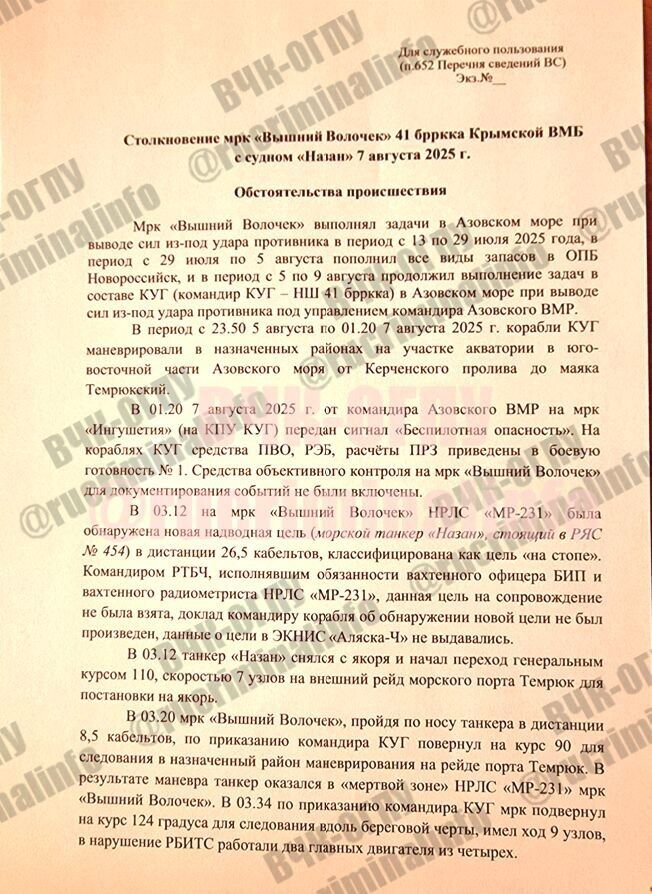 Російський корабель-носій "Калібрів" злякався українських БПЛА і врізався в танкер