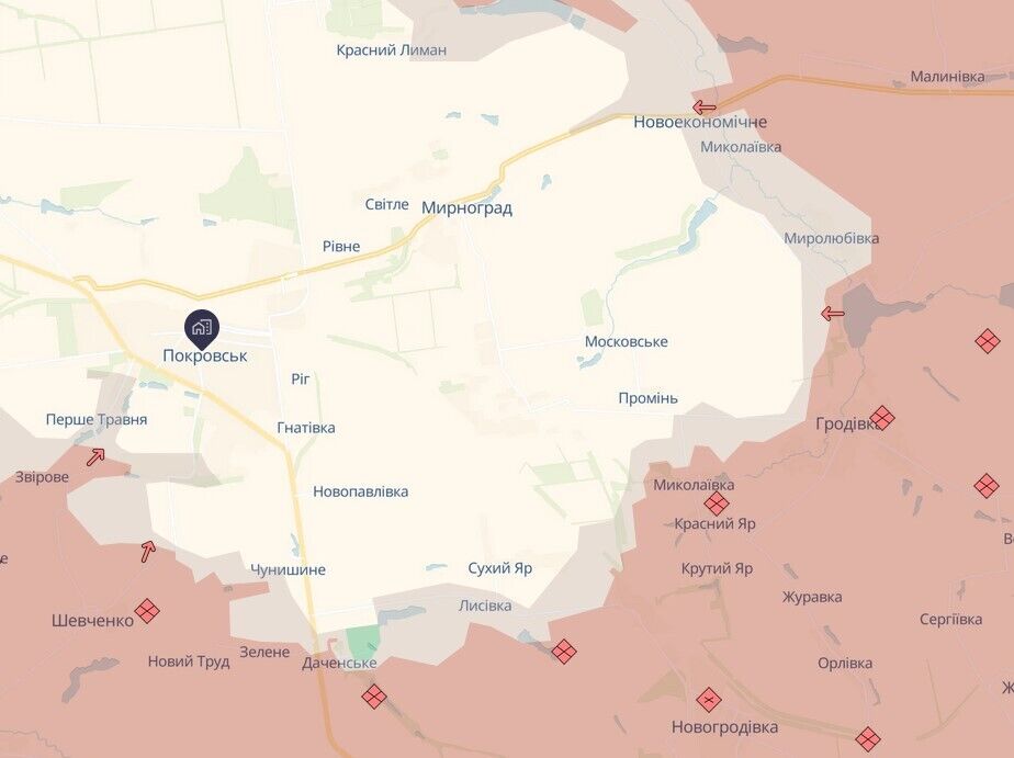 "Поле бою дуже прозоре": Селезньов пояснив, що означає перегрупування військ ворога. Карта