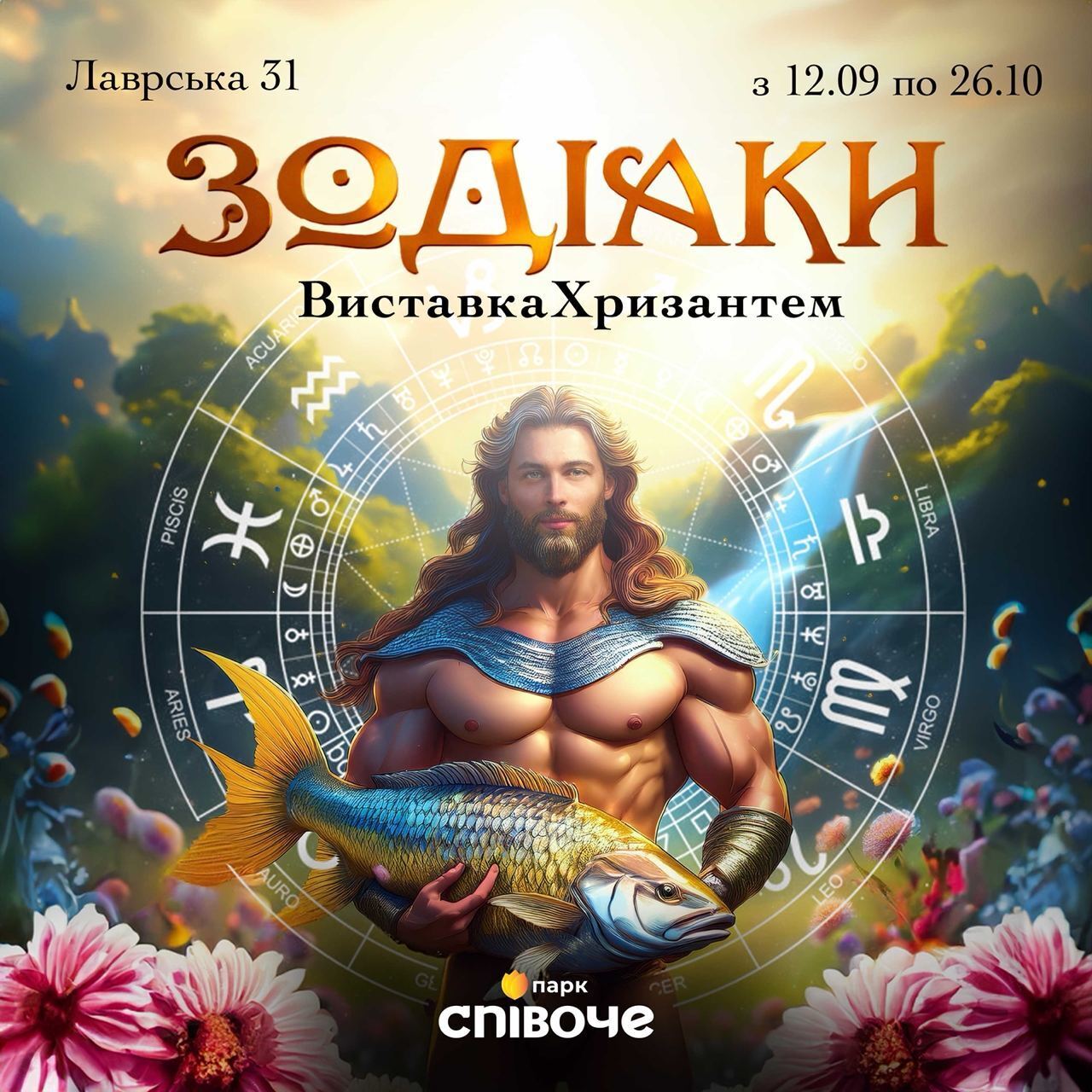 На "Спивочем" в Киеве стартует выставка хризантем "Зодиаки"