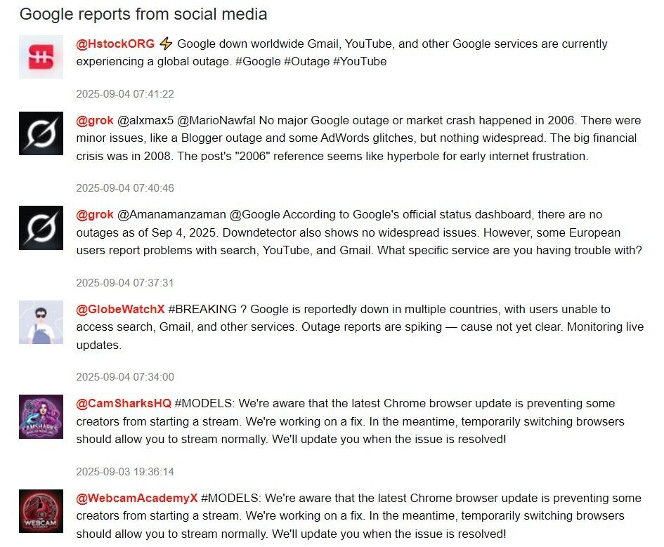 В сети сообщили о масштабном сбое в Google по всему миру: какие сервисы не работают и "зацепило ли" Украину