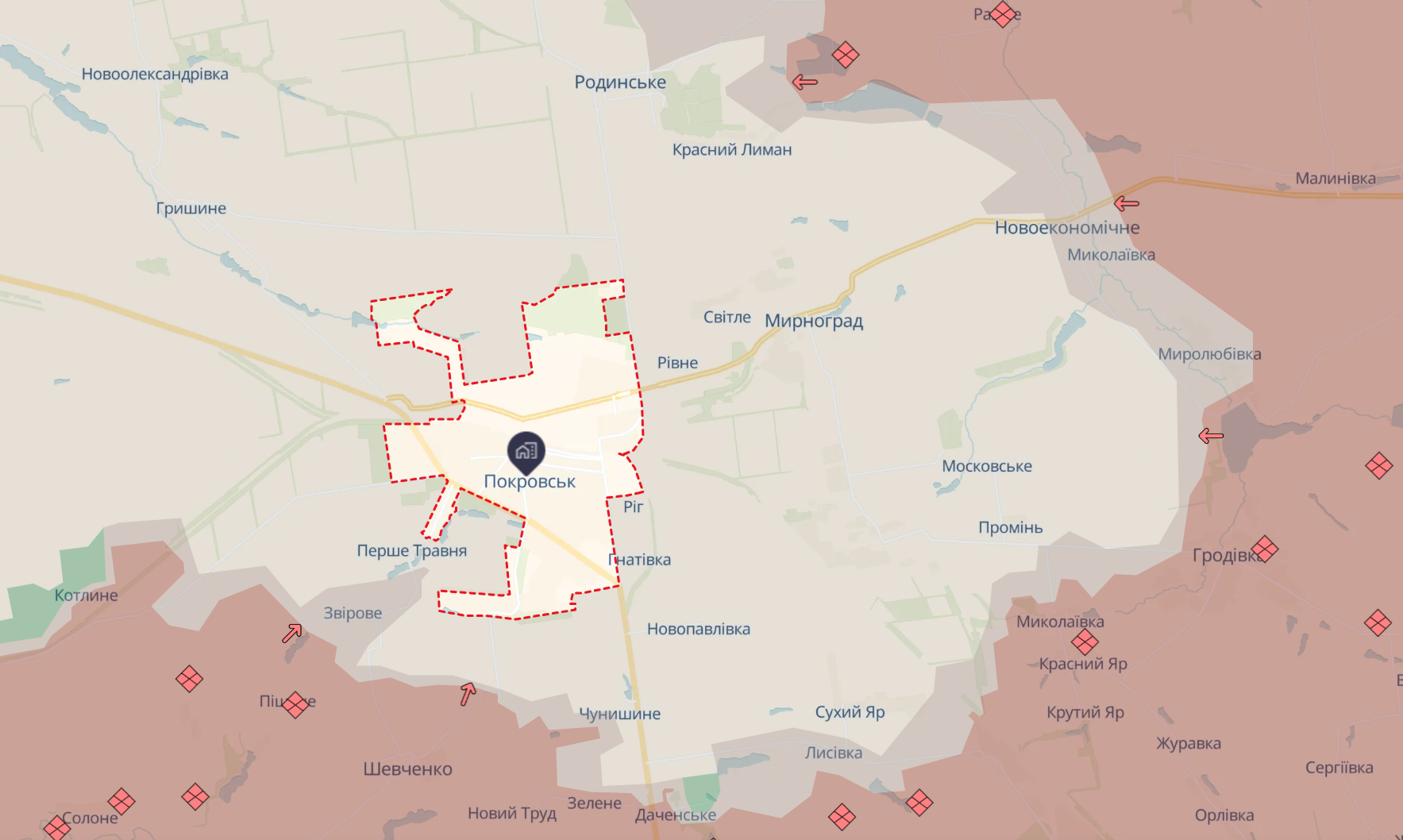 "Беруть" стратегічне місто понад 10 місяців: в ОСУВ "Дніпро" озвучили втрати Росії на Покровському напрямку. Карта