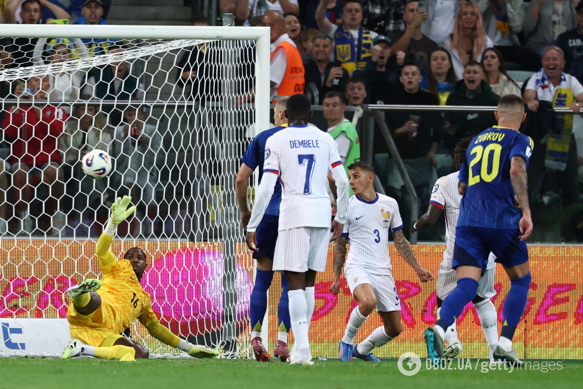 Украина проснулась во втором тайме и испытала штангу, но проиграла Франции стартовый матч отбора на ЧМ-2026