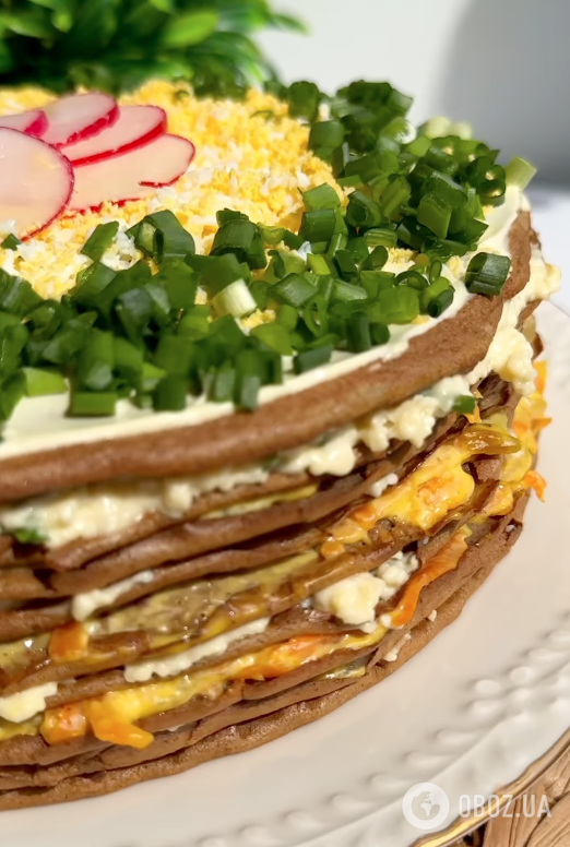 Готовий печінковий торт