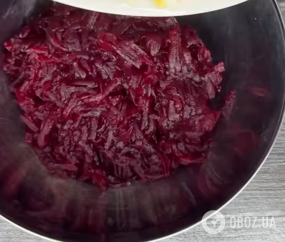 Тертая свекла