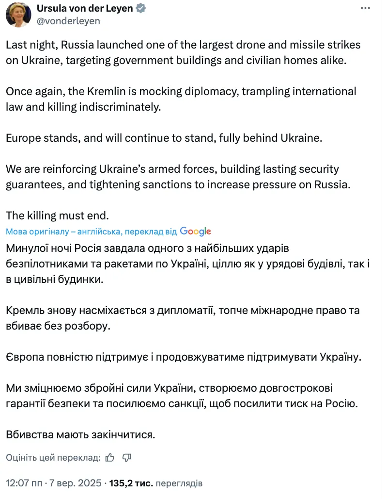 "Путін – боягуз, який атакує жінок і дітей": як світ відреагував на новий акт терору армії Росії в Україні