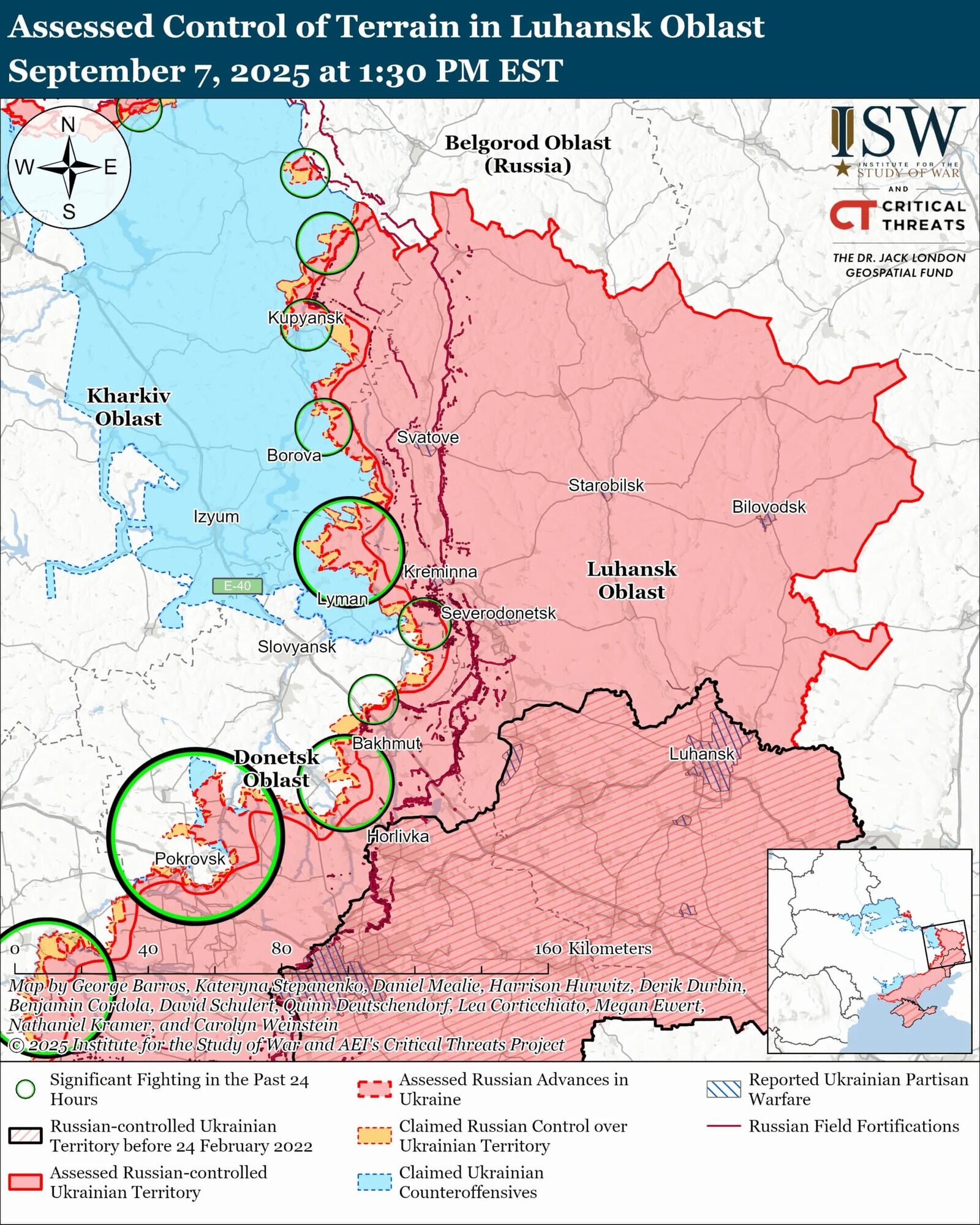 Українські війська просунулися на напрямку Костянтинівка-Дружківка та в районі Добропілля: аналіз ISW. Карта