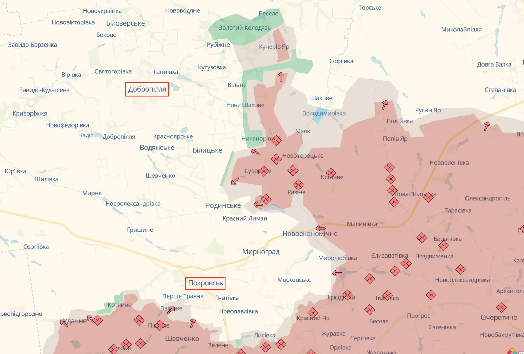 Українські війська просунулися на напрямку Костянтинівка-Дружківка та в районі Добропілля: аналіз ISW. Карта